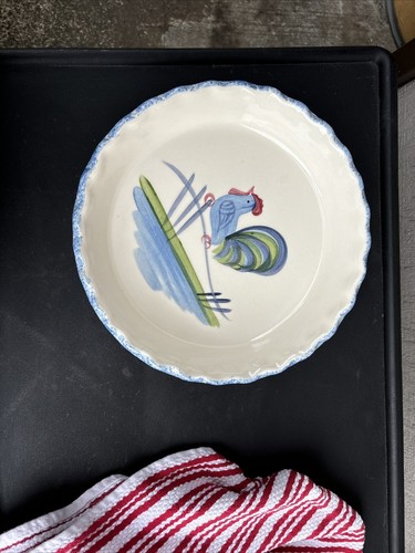 Vintage Los Angeles Potteries Ofengeschirr Kuchenform 1971 #630 Hahn Design 10" v06