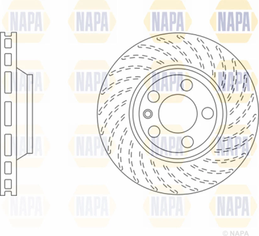 Disco de freno delantero derecho NAPA para Audi Q7 2006-2015 Porsche Cayenne 2003-2018 Foto 2 de 2