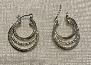 vintage y2k 90s minimalist mimimul silver earings