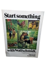 1975 Wolfschmidt Vodka Man Woman Wilderness Original Print Ad Vintage 70s