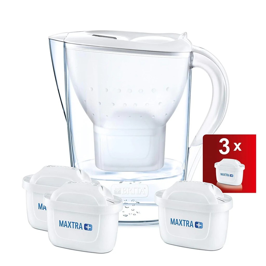 Caraffa BRITA Marella Originale Bianca - Kit 3 Mesi Acqua Pura