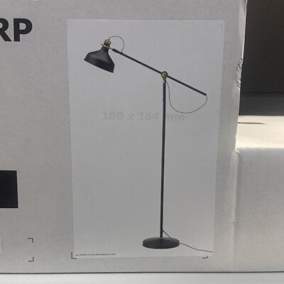 New IKEA RANARP Black Floor Reading Lamp 153 cm (60 