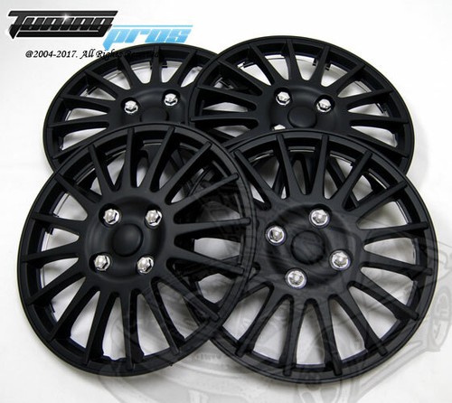 Matte Black Style 611 16 Inches Hubcap Wheel Cover Rim Skin Covers 16" Inch 4pcs - Picture 2 of 4