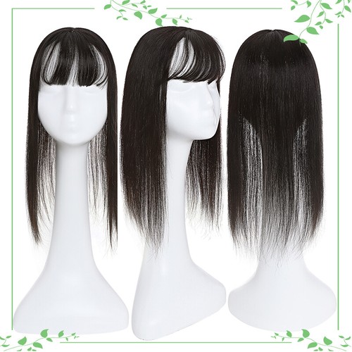 Topper 100% Human Hair Top Toupee Piece Clip in Hairpiece Indian Wig Women 6-20" - Picture 11 of 117
