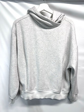 Athleta Sweatshirt Hoodie Pullover Heathered Grey w Front Pocket M