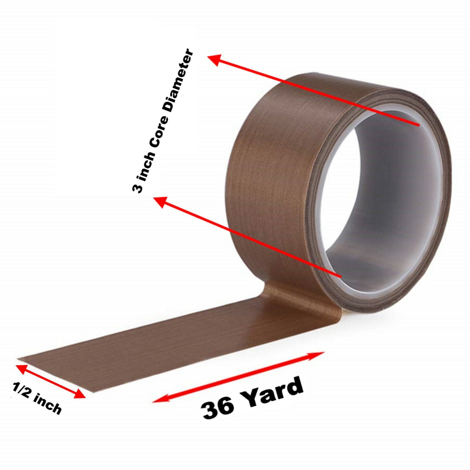 1/2 in x 36 Yard PTFE Adhesive Teflon Tape Fits Weston, Seal A Meal, FoodSaver eBay