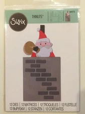 2020 Sizzix Santa Slider Thinlits Die Christmas 12 dies New