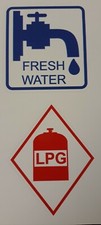 Caravan Motorhome Water Gas Decal Sticker