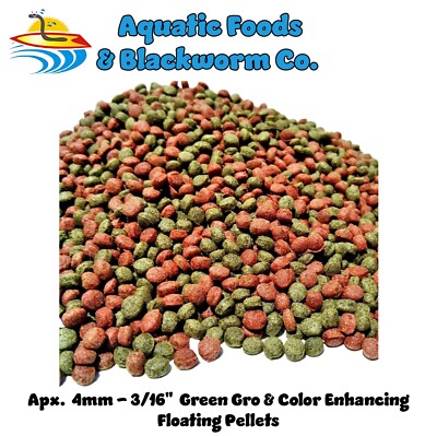 21-lbs 4mm Koi & Pond Green Gro & Color Enhancing Floating Pellets FREE SHIPPING