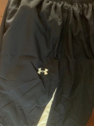 UNDER ARMOUR Boy's Girl's Warm Up Track PANTS Elastic Waist 24" Lined Snap Legs - Picture 10 of 12