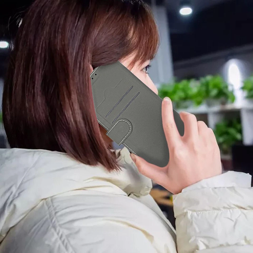 Painted PU Leather Stand Phone Case Cover For iPhone 16 Pro Max 15 14 Plus 13 12 - Image 4 of 4