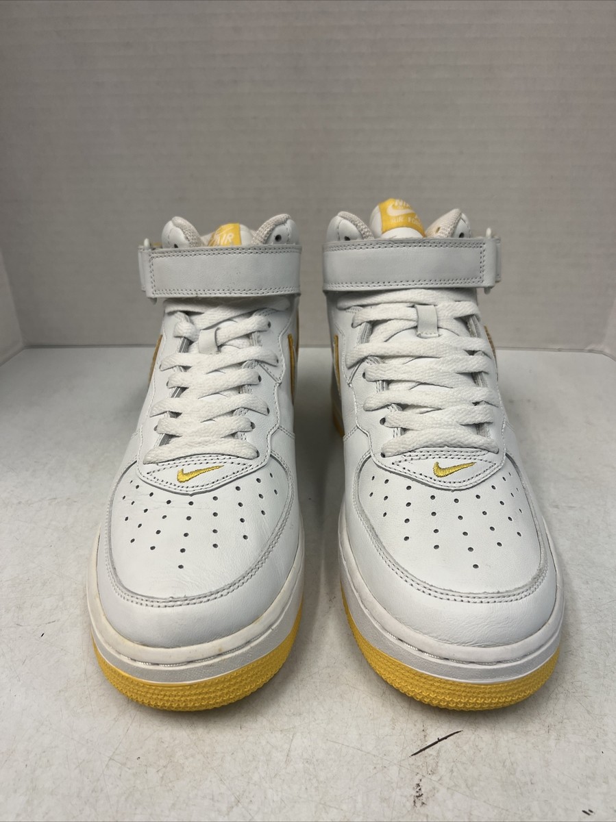 Nike Air Force 1 ホワイト/イエロー 高トップ Nike Air Force 1 Mid White Yellow Sample 2002 Size 9 Brand