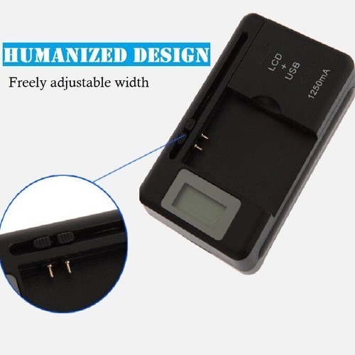 Universal Ladegerät Charger mit USB Anschlus für Handy Kamera Lithium Schwarz. - Bild 6 von 11