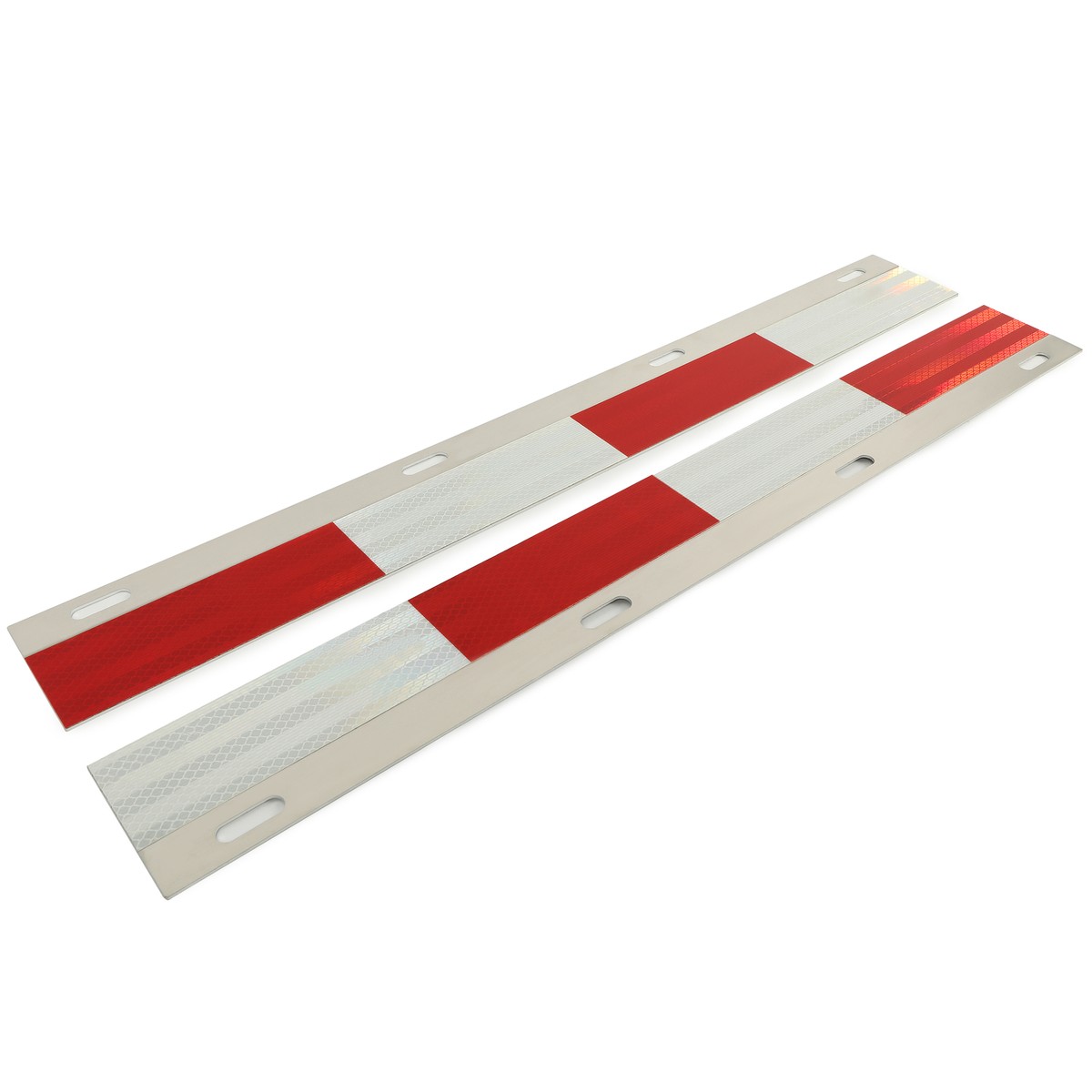 Pair Aluminum Mud Flap Hanger Top Plates Reflector 24"x3" For - Foto 4