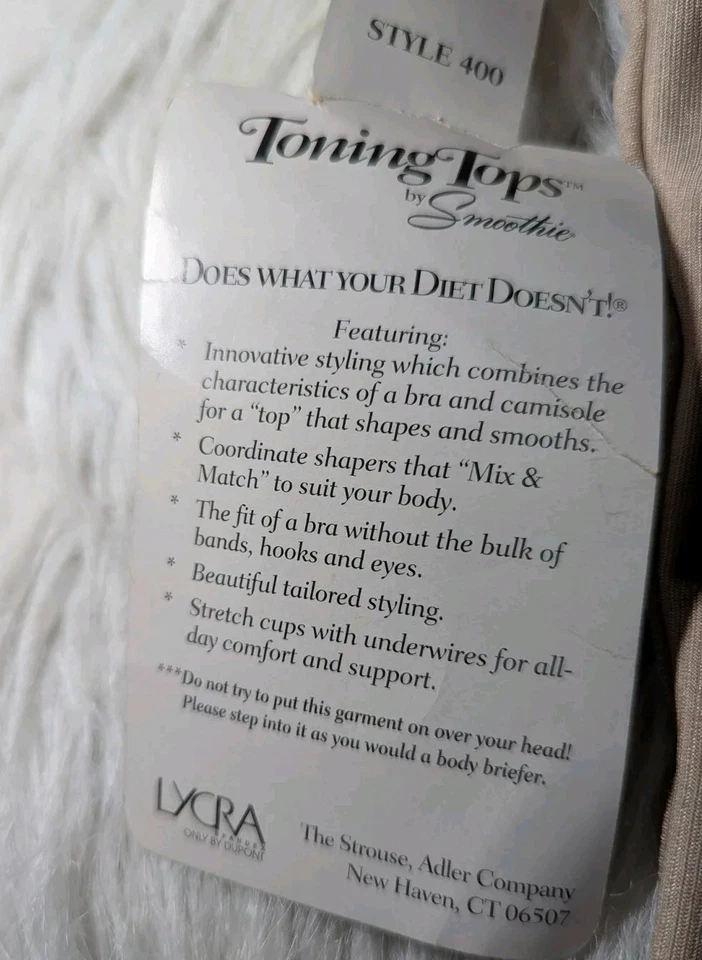 De Colección TOP TONIFICADO POR SMOOTHIE Sujetador Cami Top UNA PIEZA Beige PRENDAS MOLDEADORAS 34D Mujer Nuevo con Etiquetas Foto 4 de 4