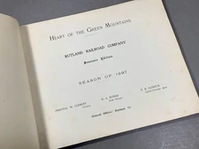 Rutland Railroad ~ Heart Of The Green Mountains ~ Souvenir Edition w/ Map 1897