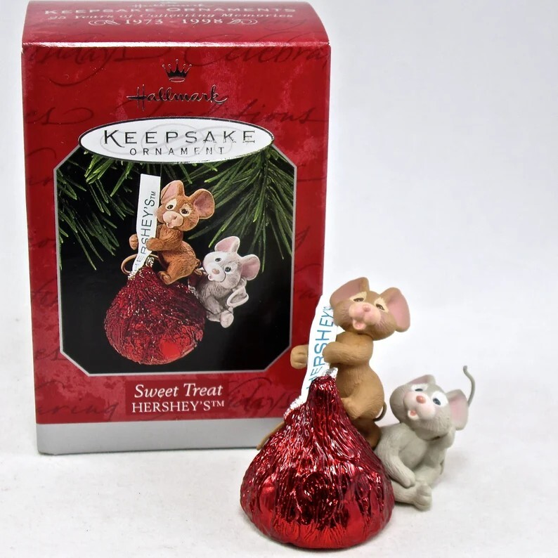 Hallmark Keepsake Ornament Sweet Treat 1998 Hershey's Kiss Vintage 