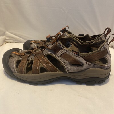 Keen Men’s Brown and Orange Closed-Toe Owyhee hiking Sport Sandals Amazon.com | KEEN Men main image 3