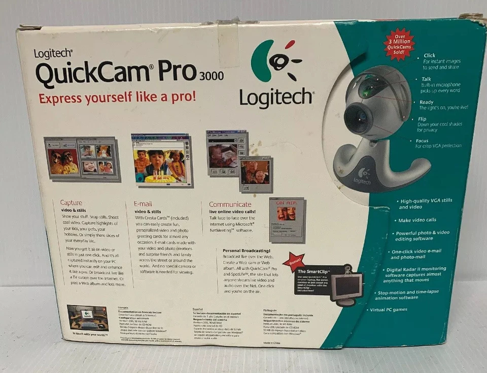 Logitech QuickCam Pro 3000 Web Camera 640 x 480 Resolution 30 FPS - Image 4 of 4