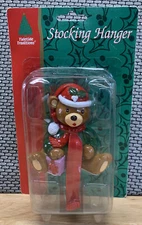 Vintage Bear Christmas Stocking Holder Hanger New In Box2002 Yuletide Traditions
