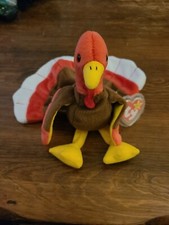 TY BEANIE BABIES "GOBBLES" TURKEY 1996 MINT CONDITION RETIRED