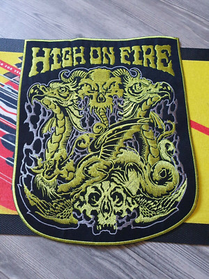 High on Fire Patch Shape Patch Backpatch Doom Metal Battle Jacket Kutte Kyuss