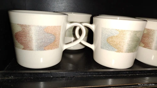  Vintage corning ware coffee tea mugs cups. Set of 7