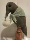 Halloween Black Crow on Wood Stand Fall, Hand Made Folk Art Stuffed Cheesecloth — photo 5