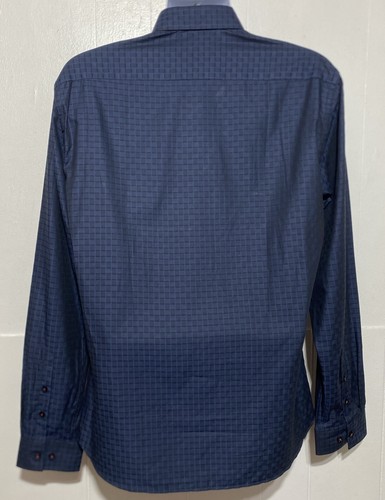 Jared Lang After Hours Shirt Men Size L Slim Fit Blue Button Up Long Sleeve NEW - Picture 6 of 12