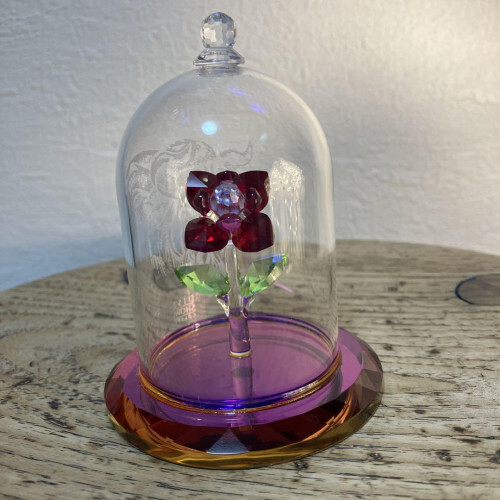 Beauty and the Beast Enchanted Rose Crystal Dome