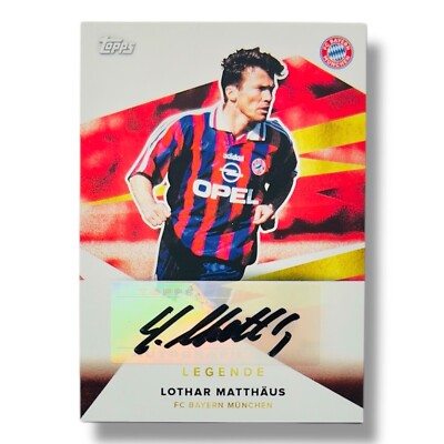 Lothar Matthäus Auto Topps FC Bayern München Team Sets Legends Autograph No PSA