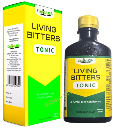 Living Bitters Tonic Natural Herbal Supplement, blood & Colon Cleansing 200 ml