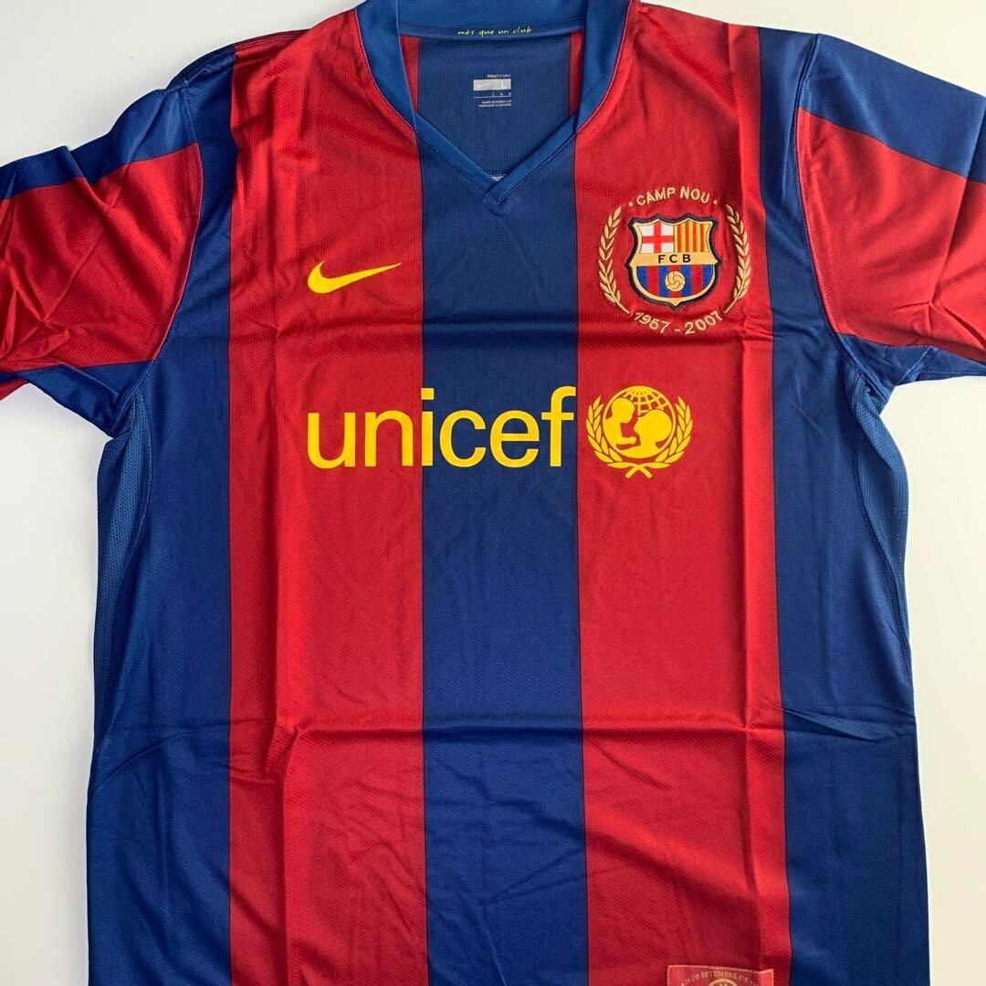【未使用品・タグ付き】FC Barcelona 長袖 UNICEF FC BARCELONA BARCA futbol soccer RAKUTEN UNICEF men M maroon