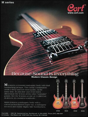Cort M Series M700 M600 M520 M200 Electric Guitar advertisement 2002 ad print