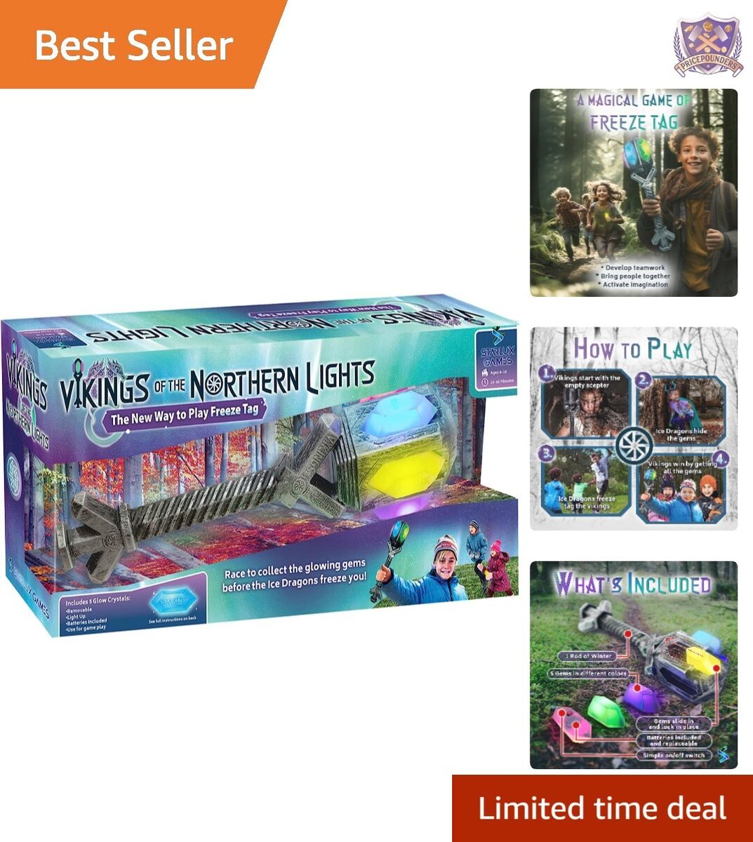 The Ultimate Freeze Tag Game – Vikings of The Northern Lights | 3-10  Players, Ages 5+ | Summer & Snow Toys for Kids | Outdoor Games for Kids 