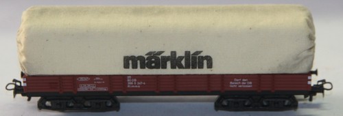 Märklin H0 4473 vierachsiger Niederbordwagen mit Plane DB Kurzkupplung