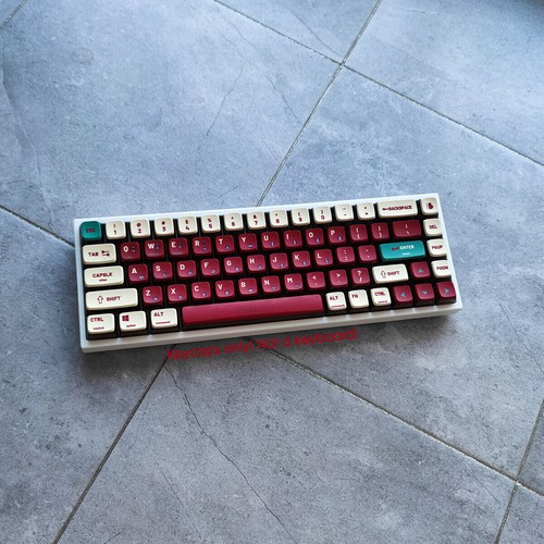 Retro Red White Keycaps PBT Transparent Pudding ASA for MX Mechanical Keyboard - Picture 6 of 16