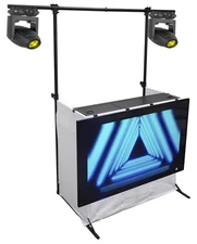 2 American DJ FOCUS HYBRID 200W LED Wireless DMX Moving Head Lights+Facade+Truss