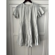 Urban Outfitters Moura Tiered Ruffle Frock dress Sz. XS light grey