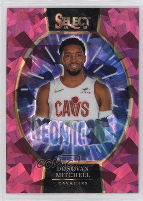 2024 Panini Select Neon Icons Pink Cracked Ice Prizm 37/99 Donovan Mitchell 04h3