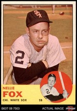 1963 Topps #525 Nellie Fox White Sox HOF  8 - NM/MT