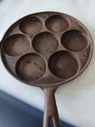 Vtg GRISWOLD No 34 Cast Iron Plett Swedish Pancake Pan--Used shape VTG GRISWOLD
