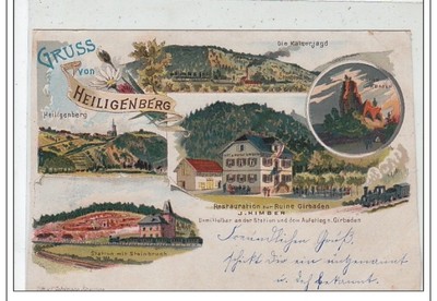 Gruss von HEILIGENBERG - condition (cross cut and folds)