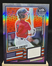 2026 Panini Stars & Stripes - Andrew Jimenez #USA-AJ Silver Prizm Relic (RC,MEM)