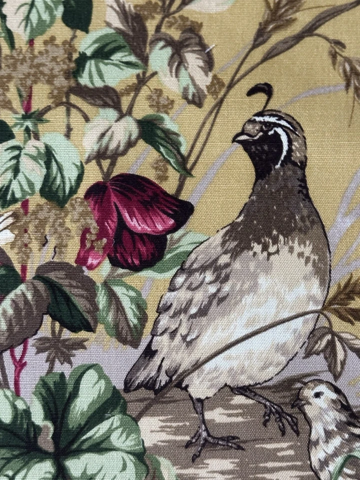 Scalamandre Curtain Fabric 'EDWIN'S COVEY Mustard 2 Yards Linen Blend - Image 3 of 4