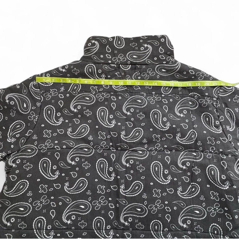 Chaqueta acolchada de cachemira gris y blanca MNML para hombre talla grande cremallera completa Foto 4 de 4