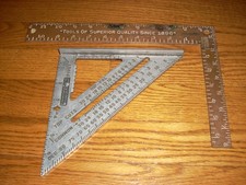 Vintage Nicholls Tools Copper Clad 12” x 8” Framing and Swanson Speed Square.