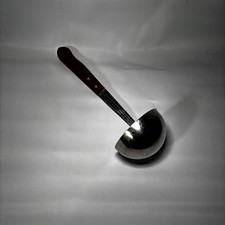 Vintage Veri-Sharp Ladle Made in USA stainless with Wood Handle