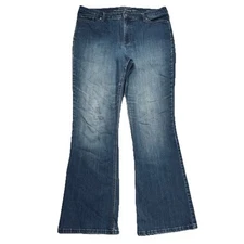 Gloria Vanderbilt Bootcut Jeans 14 Blue High Mid Stretch Womens Measures 35 x 30