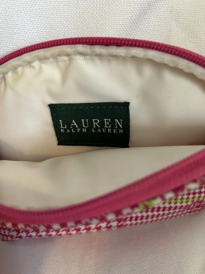 Ralph Lauren женщин розовый логотип монограмма косметики косметические туалетные принадлежности сумки, набор из 2 - Изображение 4 из 4